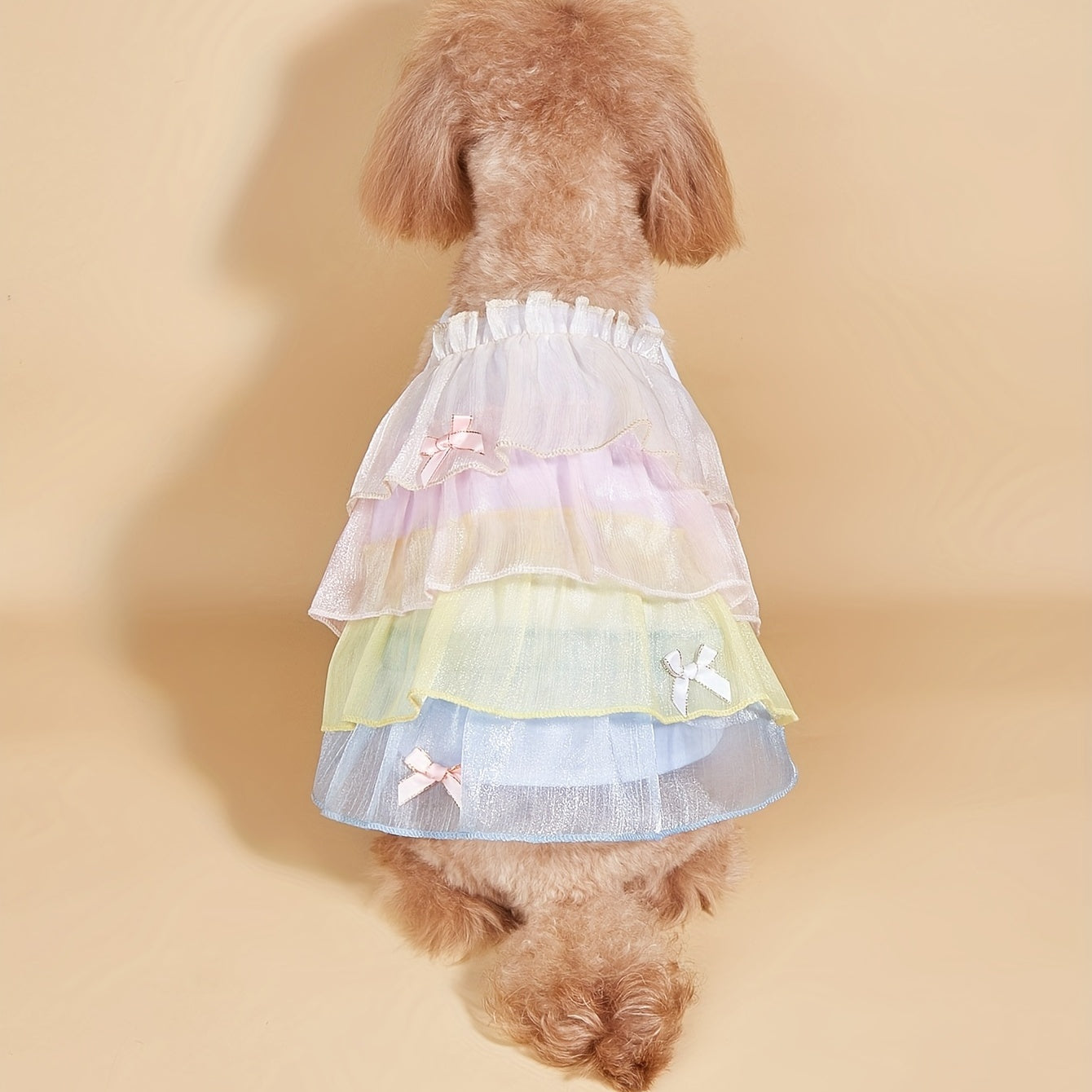 1pc 夏ペット三層プリンセスドレス夏の犬のドレスソフト子犬服 p0580588