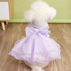 1pc 可愛い犬のウェディングドレス、プリンセススタイルの小型犬スカート、犬用チュチュドレス