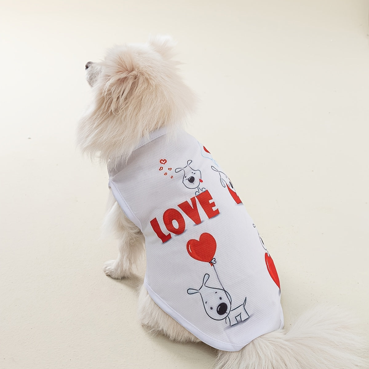 レタープリントの犬用ベスト服、夏のペットコスチューム、犬と猫用の小中大の服
