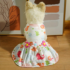 夏のペット用かわいいカートゥーンスカート、通気性のある犬用ファッション犬服スカートペットドレス p0580612