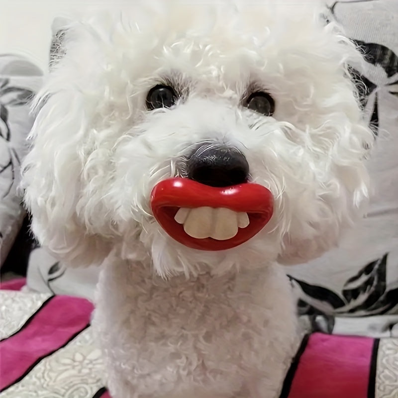 1個【 ランダムタイプ】面白いペットおしゃぶり　犬用噛むおもちゃ -　遊びと歯の健康　インタラクティブ　唇デザイン　デンタルケア　歯クリーニング　撮影